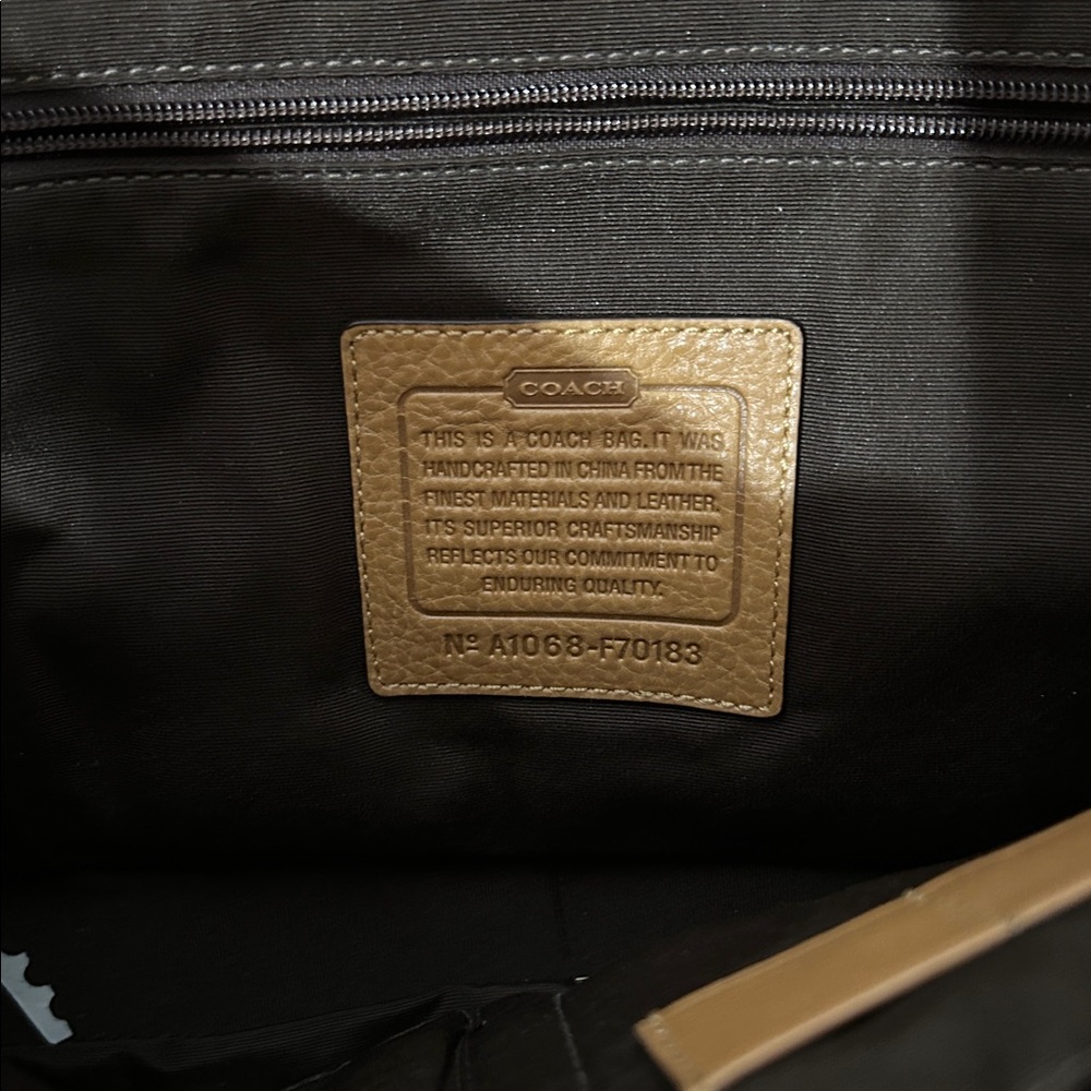 Coach Tan and Brown Voyager Crossbody Tote Messenger Bag - Picture 3 of 6
